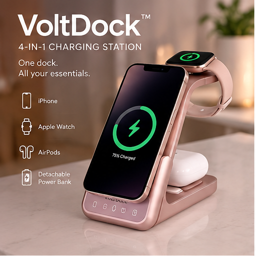 VoltDock™ 4-in-1 Magnetic Charging Station
