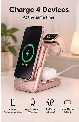 VoltDock™ 4-in-1 Magnetic Charging Station